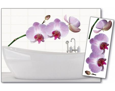 Dekoračné nálepky na stenu Orchidea fialová - 65 x 165 cm