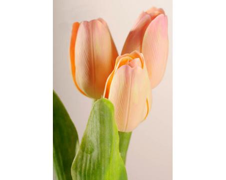Dekoračný umelý kvet - Tulipán svetlo broskyňový 40 cm