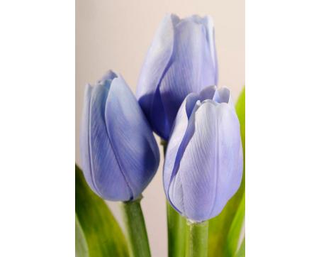 Dekoračný umelý kvet - Tulipán svetlo modrý 40 cm