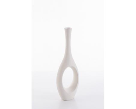 Dekorácie - Váza Riso 14, 36 cm - krémová