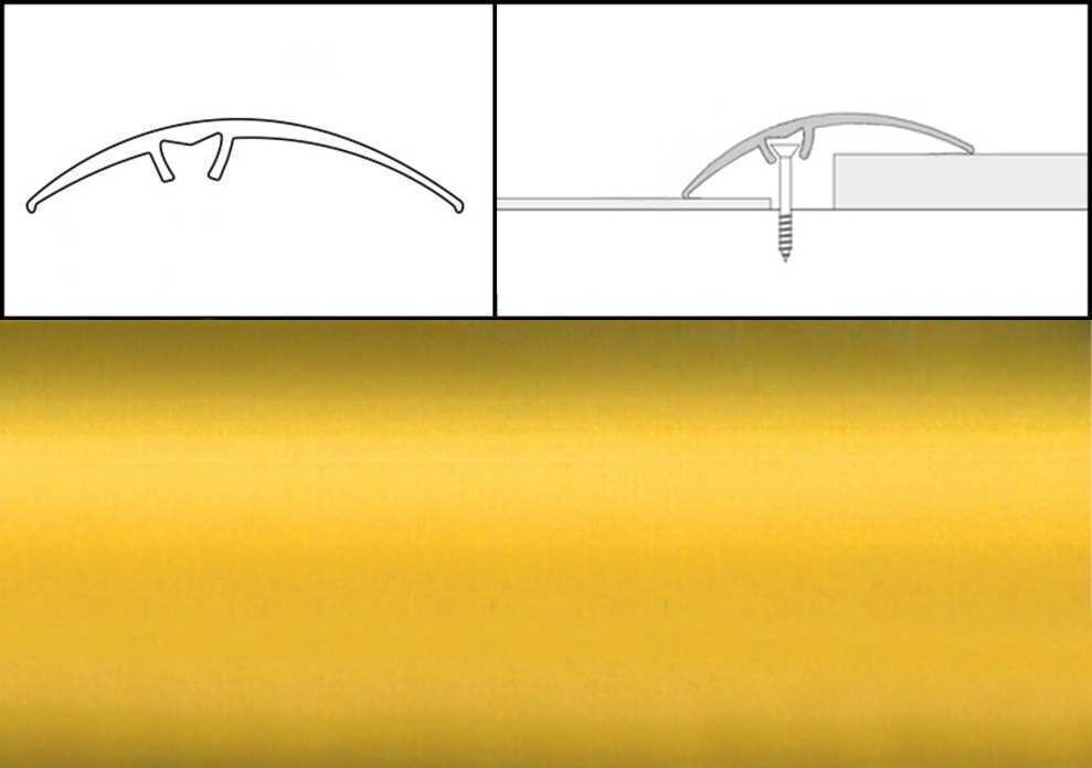 Prechodové lišty A65, šírka 5 cm x dĺžka 93 cm - zlatá