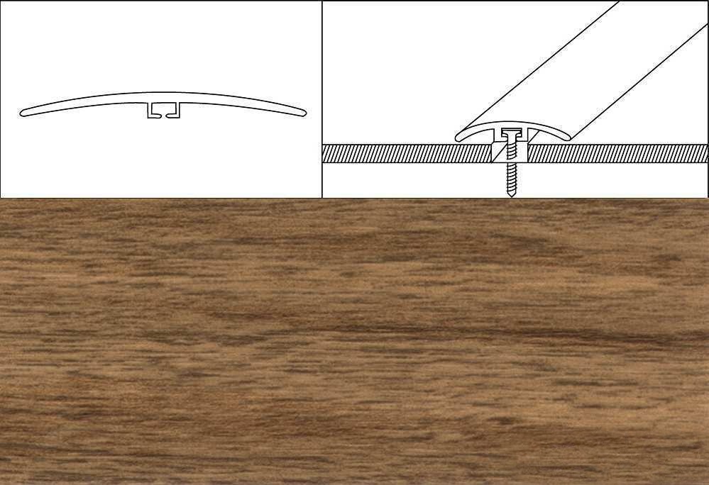 Prechodové lišty A64, šírka 4 cm x dĺžka 270 cm - merbau