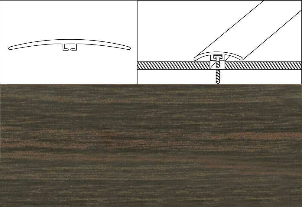 Prechodové lišty A64, šírka 4 cm x dĺžka 270 cm - wenge kongo
