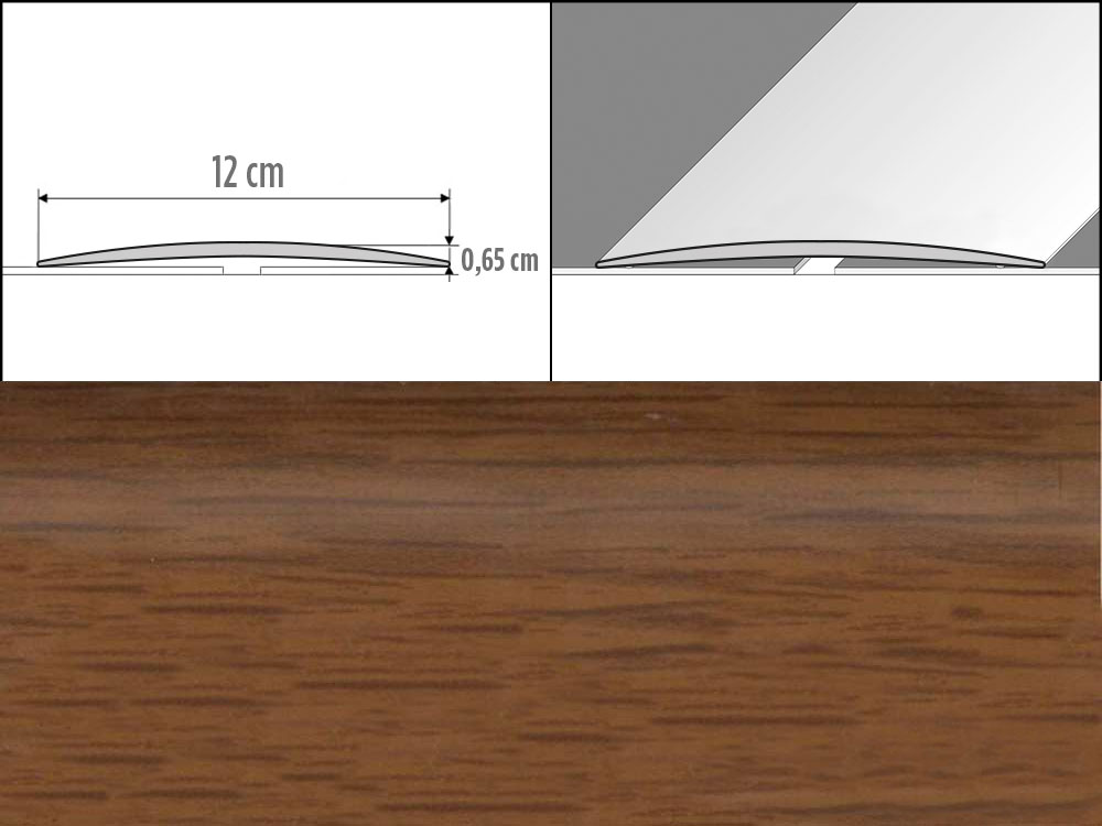 Prechodové lišty A73, šírka 12 cm x dĺžka 100 cm - frézia