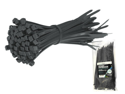 Upínacie pásky na tieniace siete - antracit- 4,6x200 mm, balenie 100ks
